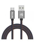 Кабел Tellur - TLL155381, USB-A/USB-C, 1 m, Denim - 1t