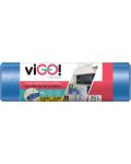Торби за отпадъци с връзки viGО! - Standard, 35 l, 15 броя, сини - 1t