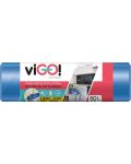 Торби за отпадъци с връзки viGО! - Standard, 60 l, 10 броя, сини - 1t