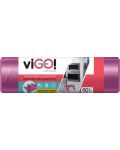 Торби за отпадъци с дръжки viGО! - Standard, с аромат, 60 l, 18 броя, асортимент - 1t