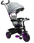 Триколка с родителски контрол Caretero Toyz - Buzz, лилава - 1t