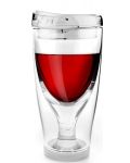 Охлаждаща чаша за вино с капак  Asobu - ICE VINO 2GO, 300 ml, бяла - 1t