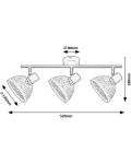 Троен спот Rabalux - Rattan 3135, IP20, E14, 3 x 15W, 230V, черен мат - 2t