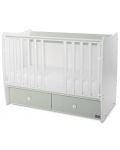 Трансформиращо се легло Lorelli - Matrix New, 2Box, 60 х 120 cm,  бяло/Milky Green - 4t