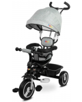 Триколка с родителски контрол Caretero Toyz - Buzz, сива - 2t