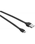 Кабел Trust Flat micro USB към USB A, 1m - черен - 3t