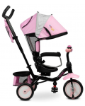 Триколка с родителски контрол Caretero Toyz - Timmy, розова - 5t