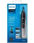 Тример за нос, уши и вежди Philips - Series 3000 NT3650/16, сив - 4t