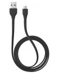 Кабел Trust Flat micro USB към USB A, 1m - черен - 1t