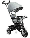 Триколка с родителски контрол Caretero Toyz - Buzz, сива - 1t