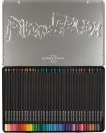 Цветни моливи Faber-Castell Black Edition - 36 цвята, метална кутия - 3t