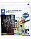 Цветни моливи Staedtler DJ - Super soft, 24 цвята - 1t