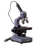 Цифров микроскоп Levenhuk - D320L BASE 3M, монокулярен, сив/черен - 2t