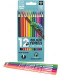 Цветни триъгълни моливи Ars Una - 12 цвята - 1t