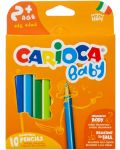 Комплект цветни моливи Carioca Baby - 10 цвята - 1t