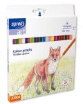 Цветни моливи SpreeArt - Триъгълни, Ø 3 mm, 24 броя - 1t