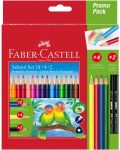Цветни триъгълни моливи Faber-Castell - Triangular, 24 броя - 1t