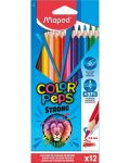 Цветни моливи Maped Color Peps - Strong, 12 цвята - 1t