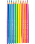 Цветни моливи Bambino Premium - 12 броя, пастелни цветове, асортимент - 3t