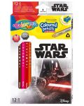 Цветни моливи Colorino - Marvel Star Wars, 12 + 1 цвята и острилка - 1t