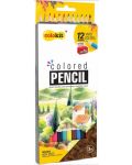 Цветни моливи Colokit - 12 цвята, острилка - 1t