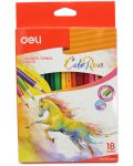 Цветни моливи Deli Colorun - EC00310, 18 цвята - 1t