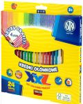 Цветни моливи Astra XXL - 24 броя + острилка - 1t