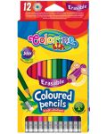Цветни моливи Colorino Kids - 12 цвята, с гума - 1t