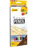 Цветни моливи Colokit - 24 цвята, острилка - 1t