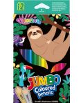 Цветни моливи Colorino Wildkid - Jumbo, 12 цвята - 1t