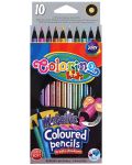 Цветни моливи Colorino Kids - металик, 10 цвята - 1t