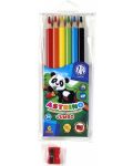 Цветни моливи Astra - 6 цвята + острилка подарък - 1t