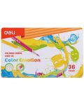 Цветни моливи Deli Color Emotion - EC00235, 36 цвята, в кутия - 1t