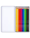 Цветни акварелни моливи  Staedtler DJ – 12 цвята, метална кутия - 2t