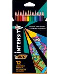 Цветни моливи BIC - Intensity, 12 цвята - 1t