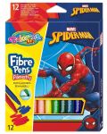 Цветни флумастери Colorino - Marvel Spider-Man, 12 цвята - 1t