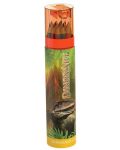 Цветни моливи с моливник и острилка DinosArt - Динозаври, асортимент - 1t