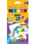 Цветни моливи BIC Kids - акварелни, 12 цвята - 1t