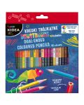 Цветни моливи Kidea - 24 броя, 48 цвята, двувърхи - 1t