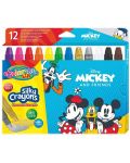 Цветни пастели Colorino Disney - Mickey and Friends Silky, 12 цвята - 1t