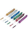 Цветни лепила Deli Stick Up - Glitter Classic, 6 х 12 ml - 4t