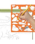 Творческа книга с шаблони и стикери DinosArt - Динозаври - 6t