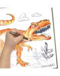 Творческа книга с шаблони и стикери DinosArt - Динозаври - 4t