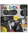 Творчески комплект за рисуване Carioca - Metallic, за Pop-up картички - 1t