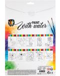 Творчески комплект Grafix Colouring - за рисуване с вода, 10 листа и 2 четки - 2t