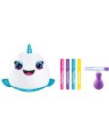 Творчески комплект Canal Toys - Мини плюшена играчка за оцветяване, Нарвал - 3t