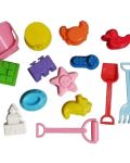 Творчески комплект Cese Toys - 2 цвята кинетичен пясък и фигурки - 2t