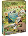 Творчески комплект DinosArt - Изкуство с пясък и фолио, Динозаври - 1t