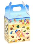 Творчески комплект Cese Toys - 2 цвята кинетичен пясък и фигурки - 1t