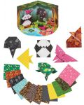 Творчески комплект Grafix - Направи си сам Оригами, 12 животни - 3t